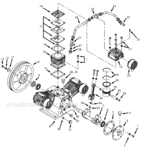 Page A Diagram and Parts List for DP400000AV 2005 Campbell Hausfeld Compressor